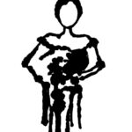 Silhouette femme encre de chine Cathy