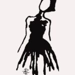 Silhouette femme encre de chine Léa