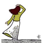 Silhouette femme racine